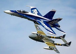 Vampy 1 and Blue Canadian F-18